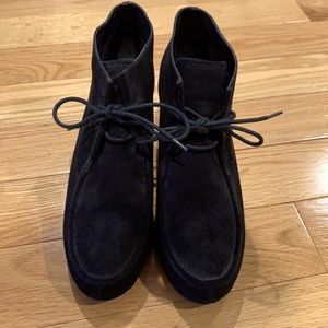 Dolce Vita black suede wedge bootie